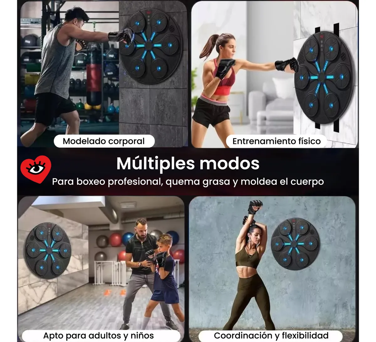Máquina de boxeo rítmica, con bluetooth