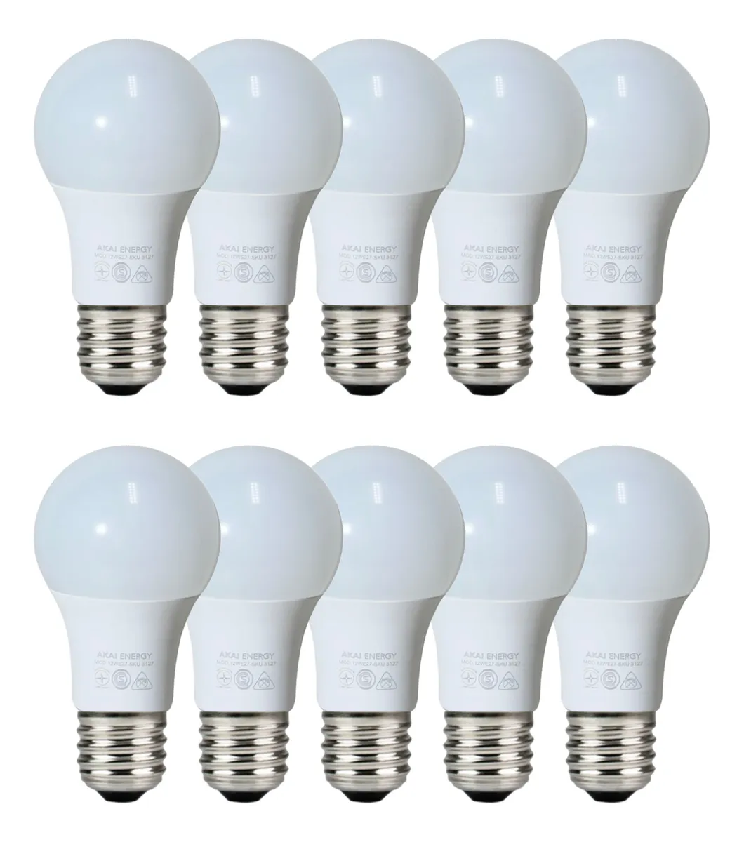 Focos x 10  AKAI 12W