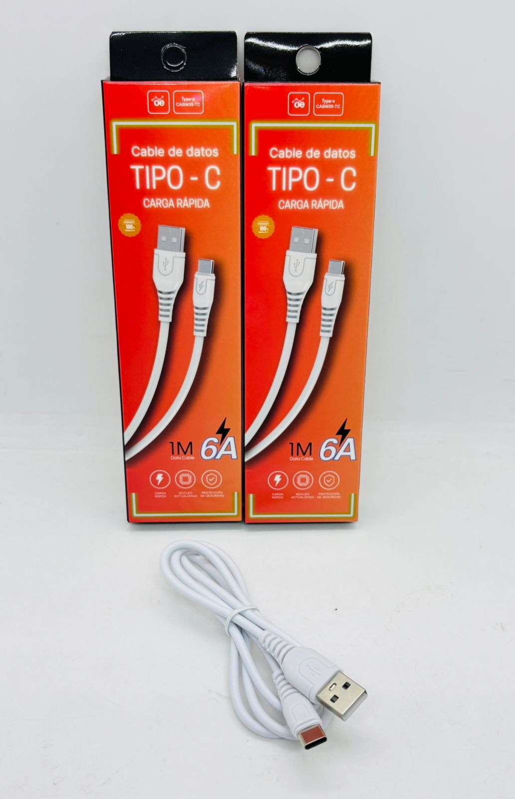 Cable tipo C caja naranja