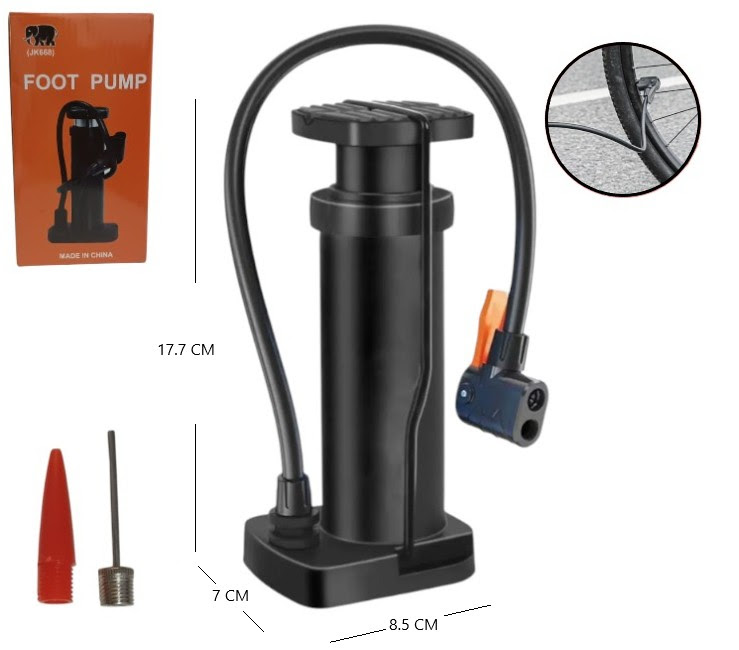 Inflador de pie para bicicleta