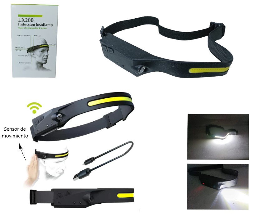 Linterna minero c/sensor recargable