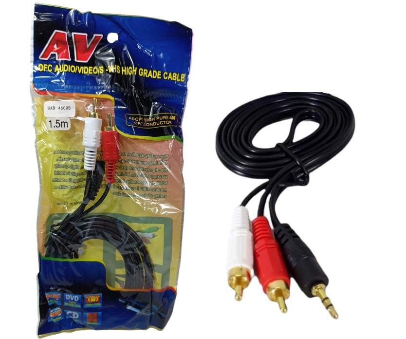 Cable 2 (rca)  a 1 (plug-in)