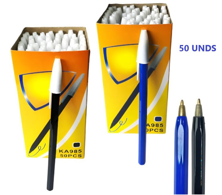 Lapicera NEGRA  trazo medio x 50 