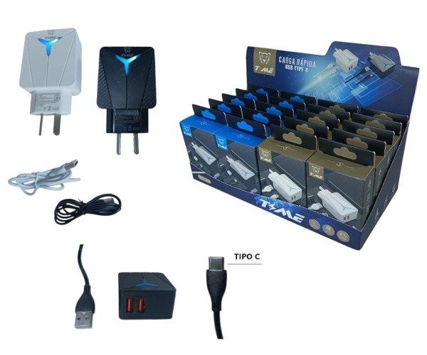 Cargador tipo C 328 2 USB