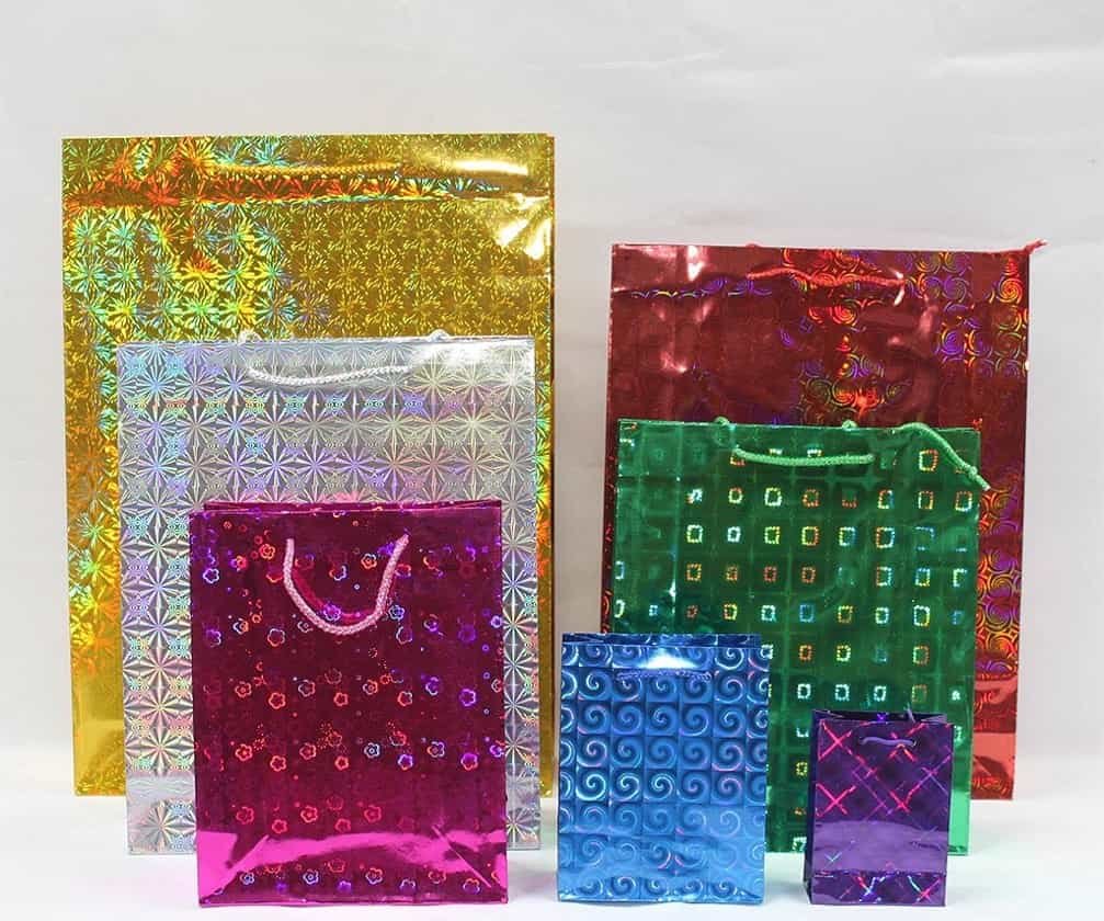 Bolsa papel holográfica 15x12cm