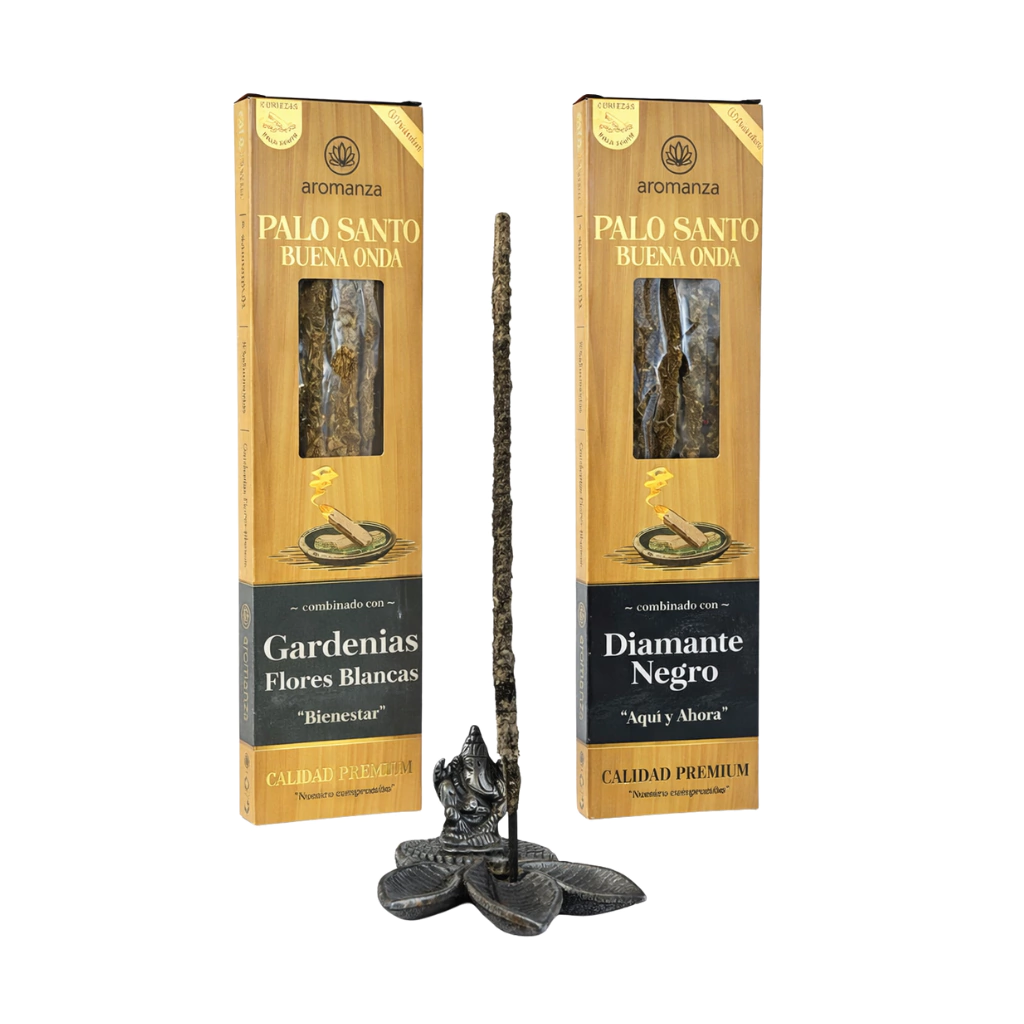 Sahumerio palo santo grande aromanza buena onda x3