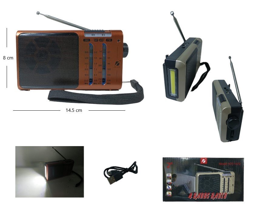 Radio Linterna BT-FM-Recargable 1472