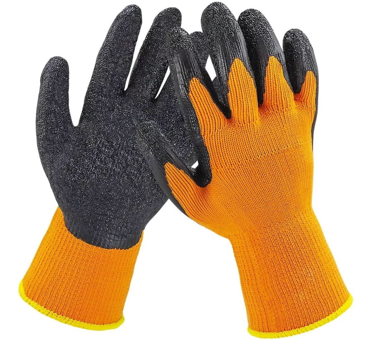 Guantes de trabajo naranja grueso